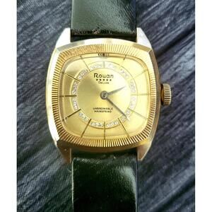 Rare Vintage 60's Rouan German Manual Mens Diamond Watch